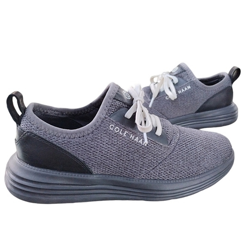 COLE HAAN Grand Sport Journey Knit Sneakers, Size 7 M, Grey/Black/Magnet/White